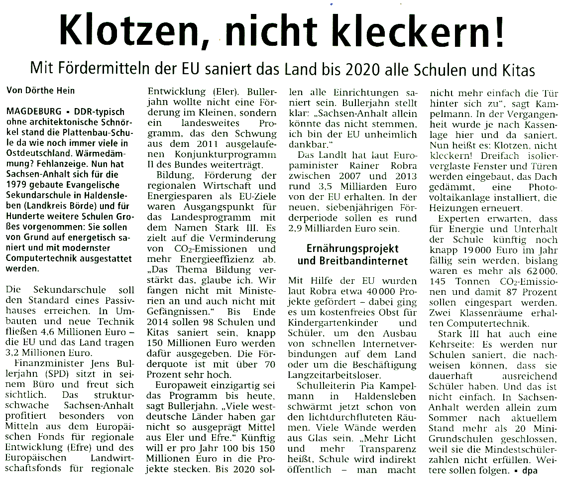  Altmarkzeitung 26. 04. 2014